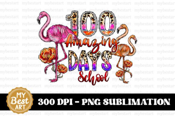 100 Amazing Days School PNG for Creative Projects