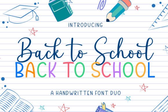 Back to School Duo: A Stylish Font Pair for Creative Projects