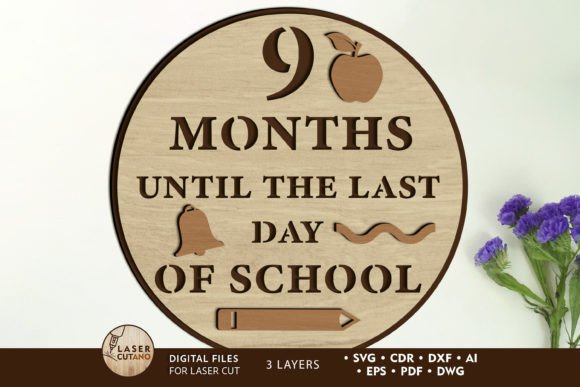 Back to School Round Decor Wall Panel