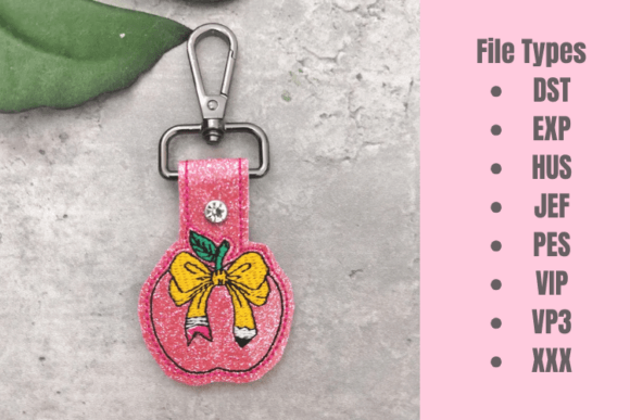 Creating Stunning Embroidery Gifts with the Apple Bow ITH Snap Tab Key Fob Design