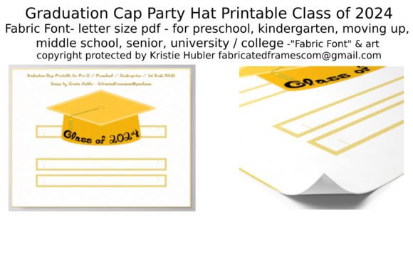 Graduation Gold Party Hat Class of 2024