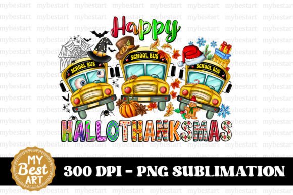 Happy Hallothaksmas School Bus PNG: A Versatile Design for Creative Projects